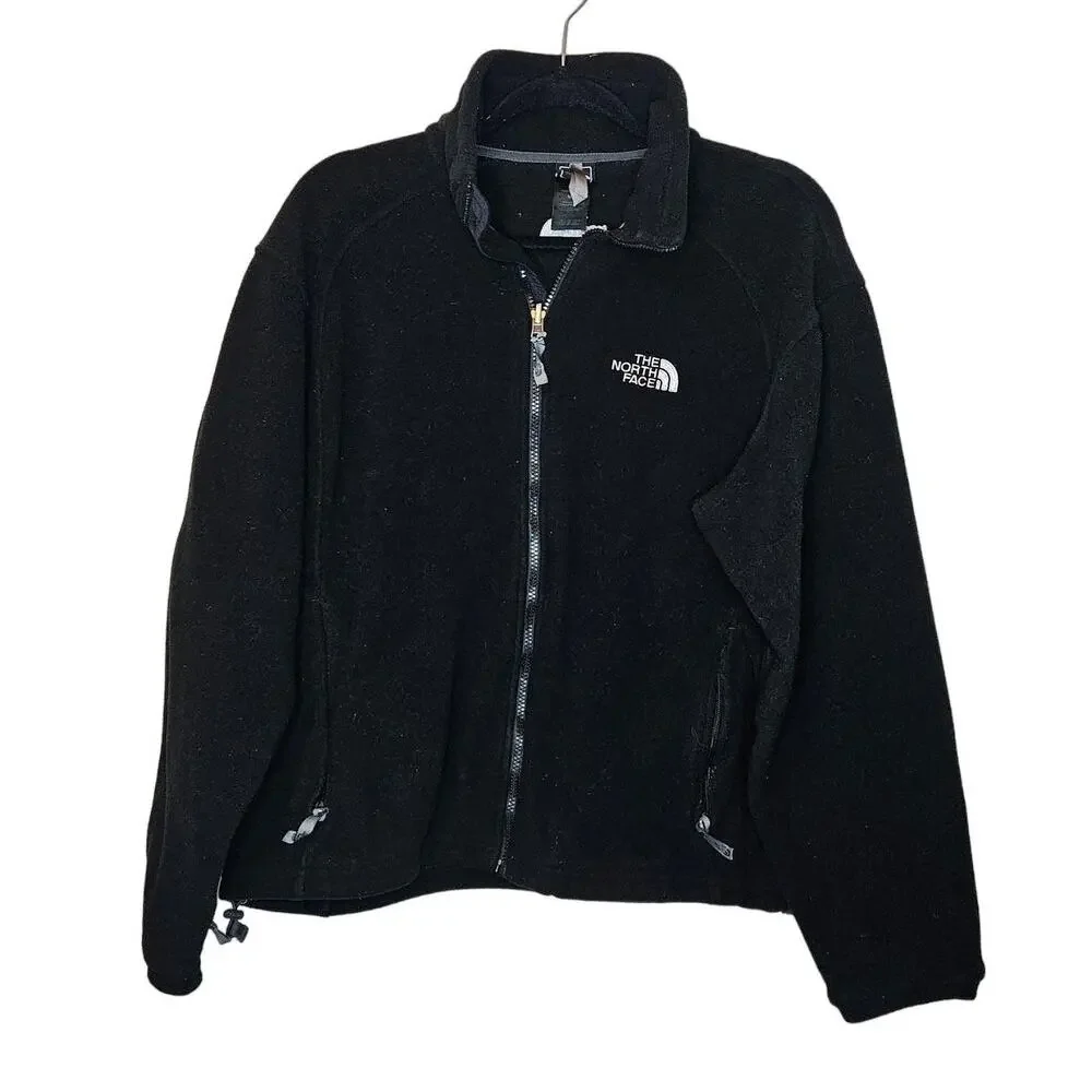 The North Face black fleece Mens sz medium full zip jacket